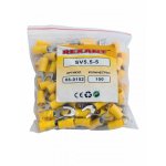 НАКОНЕЧНИК ВИЛОЧНЫЙ изолированный 5.3мм 4-6мм² (НВи 6.0-5 / НВи 5,5-5 / SVS5.5-5) желтый  REXANT