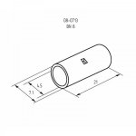 СОЕДИНИТЕЛЬНАЯ ГИЛЬЗА  L-21мм 10мм² (ГМЛ (DIN) 10 / BN8)  REXANT
