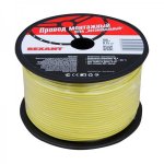 Провод ПГВА / ПВАМ 1 х 0.75мм², (бухта 100м), ЖЕЛТЫЙ  REXANT