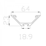 Профиль угловой алюминиевый 6423-2, 2 метра REXANT