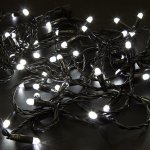 НИТЬ 10м (2 модуля x 5м), черный ПВХ, 100 LED Белые, соединяется, 24В (нужен трансформатор 531-100 или 104-127)