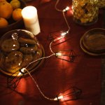 Гирлянда светодиодная «Кристаллы» черные 1,5 м, прозрачный ПВХ, 10 LED, теплая белая, питание 2 х АА