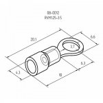 НАКОНЕЧНИК КОЛЬЦЕВОЙ изолированный (НКИ  ø3.7мм)  0.5-1.5мм²  10 шт  REXANT (БЛИСТЕР)