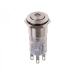 Кнопка  антивандальная Ø16 250В Б/Фикс (5с) (ON)-OFF/(OFF)-ON зеленая (A-16-C4) REXANT