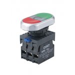 667174, Двойная кнопка NP8-11SD 1НО+1НЗ красная AC110В-220В(LED) IP65