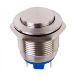 Кнопка  антивандальная Ø19  Б/Фикс (2с) (ON)-OFF выпуклая (PBS-28В-4) REXANT