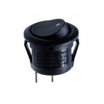 RS601C-1010051BB, переключатель клавишный ON-OFF 250B 6A черный (аналог RL3-5ABBAT-H-G, R13-112ABBAT