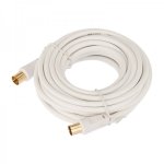 Шнур ТВ гнездо - ТВ штекер, длина  7 метров, белый  REXANT