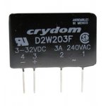 D2W203F, реле твердотельное 3-32VDC 3A/24-240VAC SIP SSR ZC snubber