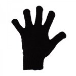 Перчатки полушерстяные с покрытием ПВХ (Зима) черные, 7 нитей, 75-77 гр.