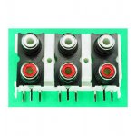MJ-521, гнездо RCA на плату 6 контактов (DTR-0206V)