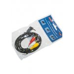 3-0123A, Шнур A/V шт 3.5 st 4С-3 RCA, plastic-gold, d=3.2 мм, 1.5 м