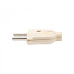 Вилка прямая б/з кремовая 10 А PROconnect
