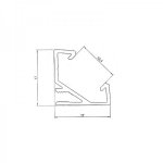 Профиль угловой алюминиевый 1717-2 REXANT, 2 метра