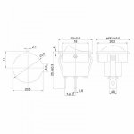 Выключатель клавишный круглый 250V 6А (2с) ON-OFF красный  (RWB-213, SC-214, MRS-102-8)  REXANT