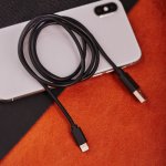 USB кабель для iPhone 5/6/7 моделей шнур 1М черный REXANT