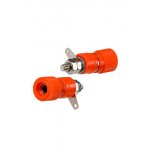 1-650, гнездо банан 33мм пластик на корпус красный