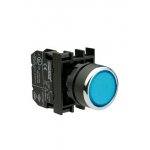 B100DM, Кнопка нажимная круглая синяя
