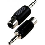 2-201, переходник 3.5мм штекер стерео - RCA гнездо пластик