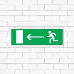 Табличка ПВХ эвакуационный знак «Направление к эвакуационному выходу налево» 100х300 мм REXANT