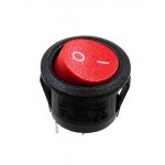 RS601C-10100R3B, переключатель клавишный ON-OFF 250B 6A красный (аналог RL3-5ABRBT-H-G, R13-112ABRBT