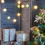 Тайские фонарики «Перламутр» 3,5 м, прозрачный ПВХ, 20 LED, теплый белый, питание 2 х АА