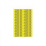 Наклейка знак электробезопасности «220 В» 15х50 мм REXANT, стоимость за 1шт. 100 наклеек (5 листов)