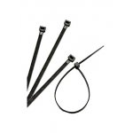 FS140BW-C, кабельный хомут стяжка черная 140мм х 3,6мм