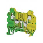 AVK2,5CCT (земля), 334220 Клеммник 4-х выводной, 2,5 мм.кв.