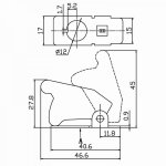 Защитная крышка для тумблеров типа KN и ASW  черная  (SAC-01)  REXANT