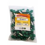 НАКОНЕЧНИК ШТЫРЕВОЙ ВТУЛОЧНЫЙ изолированный   F-14мм 2х6мм² (НШВи(2) 6.0-14 / НГи2 6,0-14 / TE-6014) зеленый  REXANT