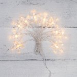 Гирлянда светодиодная «Звездочки» 1,5 м, прозрачный ПВХ, 10 LED, теплый белый,  питание 2 х АА