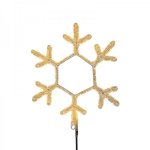 Фигура "Снежинка", ТЕПЛЫЙ БЕЛЫЙ, 30х28 см