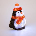 Акриловая светодиодная фигура «Пингвиненок» 25 см, (2хАА), 20 светодиодов