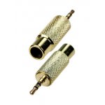 2-193G, переходник 2.5мм штекер стерео - RCA гнездо  "позолоченный"