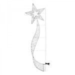 Фигура световая «Хвост кометы» 75х250 см, 160 LED, теплый белый/белый