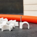 Крепеж кабеля круглый 16 мм, белый (упак. 50 шт)  REXANT