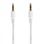 Аудио кабель AUX 3.5 мм гелевый 1M белый REXANT
