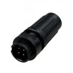 PY07-4Z, вилка на кабель пластик. IP67 4 контакта 4А 250В