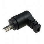 1-604, разъем аудио "точка-тире" штекер пластик угловой на кабель винт