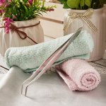 Пинцет изогнутый, узкий, фиксатор, рифленый 160 мм REXANT