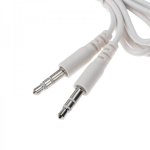 Аудио кабель 3,5 мм штекер-штекер 1М белый