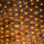 СЕТЬ 2х1,5м, прозрачный ПВХ, 288 LED ТЕПЛЫЙ БЕЛЫЙ, соединяется