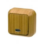 45321 ВЫКЛЮЧАТЕЛЬ ОТКР.УСТ.1 КЛ. (ДУБ) С ПОДСВЕТКОЙ