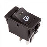 Выключатель клавишный 12V 35А (4с) ON-OFF  с синей LED подсветкой  (ASW-17D)  REXANT