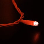 НИТЬ 10м, белый ПВХ, 100 LED Красные, соединяется, 230В (нужен шнур питания 303-500/303-500-1)