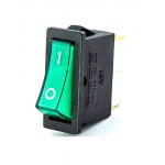 A21B1Y11, Выключатель в чёрном корпусе зелёная клавиша с подсветкой1НО