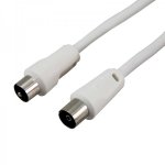 Шнур ТВ гнездо - ТВ штекер, длина 10 метров, белый  REXANT