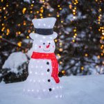 Акриловая светодиодная фигура «Снеговик в шляпе» 72 см, 160 светодиодов