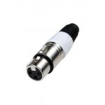 1-504 WT (XLR-MC-107), разъем XLR 3 контакта гнездо металл цанга на каб. бел.